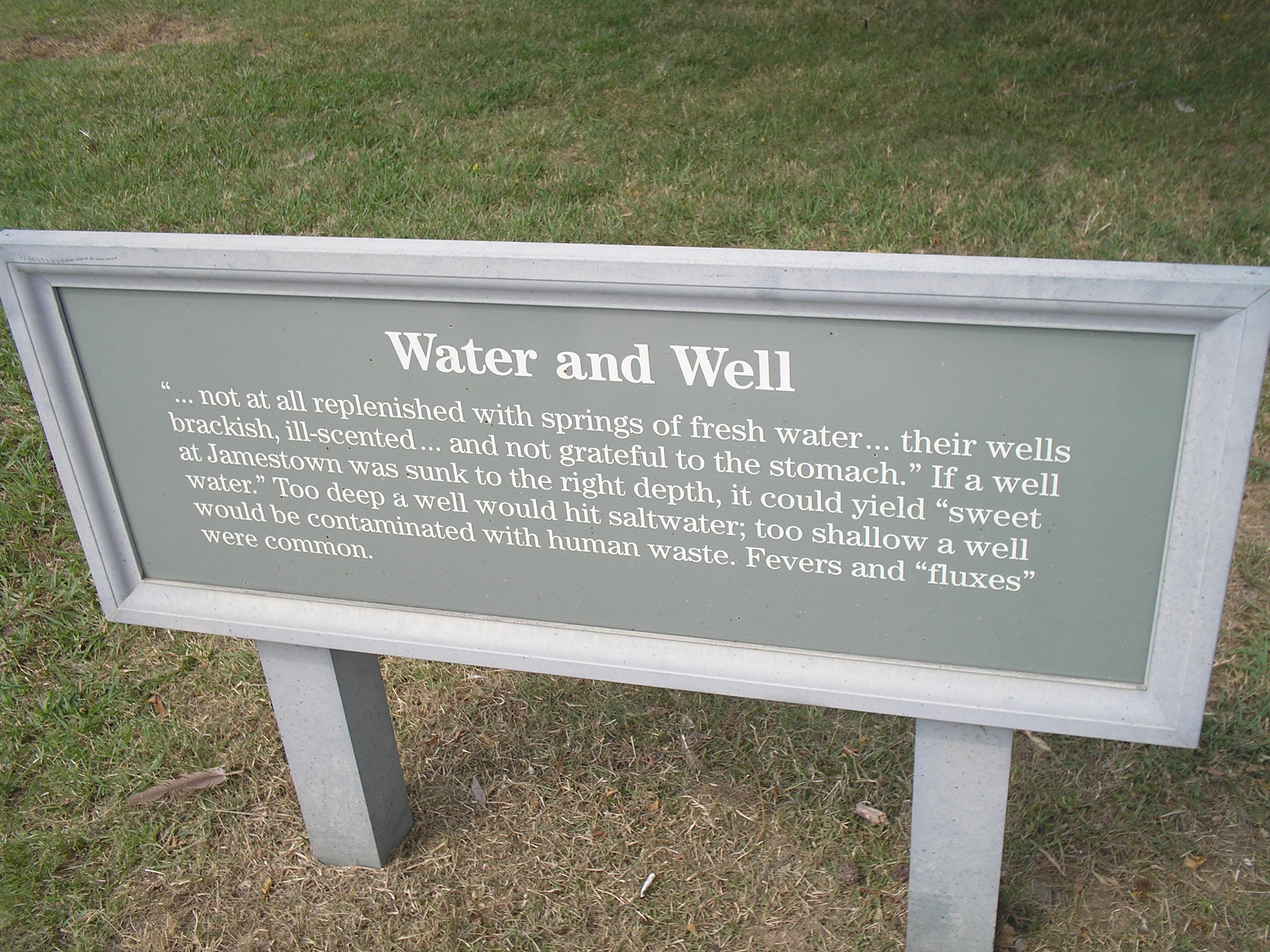Water and Well Marker