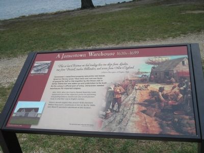 A Jamestown Warehouse Marker image. Click for full size.