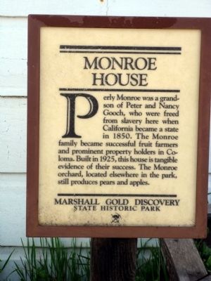Monroe House Marker. Click for full size. Monroe House Marker image. Click for full size.