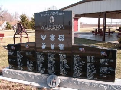 Full View - - Henning (Illinois) War Memorial Marker image. Click for full size.