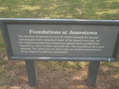 Foundations at Jamestown Marker image. Click for full size.