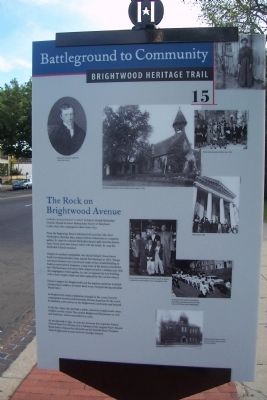 The Rock on Brightwood Avenue Marker. Click for full size. The Rock on Brightwood Avenue Marker image. Click for full size.