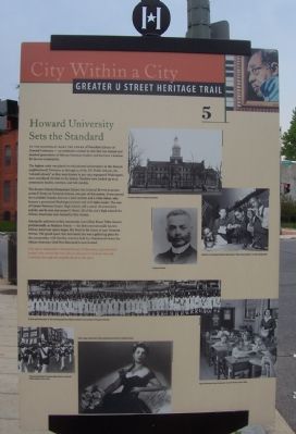 Howard University Sets the Standard Marker. Click for full size. Howard University Sets the Standard Marker image. Click for full size.