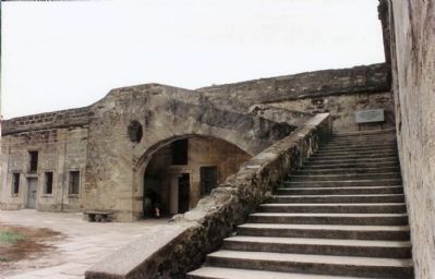 Castillo de San Marcos stairs to the parapet image. Click for full size.