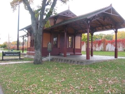 Minnehaha Depot and Marker. Click for full size. Minnehaha Depot and Marker image. Click for full size.