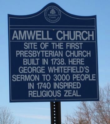 Amwell Church Marker. Click for full size. Amwell Church Marker image. Click for full size.