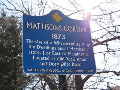 Mattisons Corner Marker. Click for full size. Mattisons Corner Marker image. Click for full size.