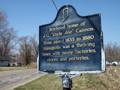 Boyhood home of J. G. "Uncle Joe" Cannon. Marker image. Click for full size.