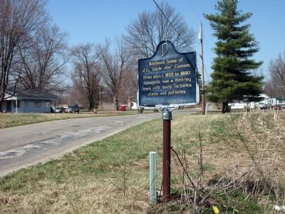 Looking North - - Boyhood home of J. G. "Uncle Joe" Cannon. Marker image. Click for full size.
