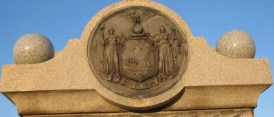 State Seal at Top of Monument image. Click for full size.