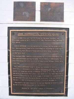 John Harrington Stevens House Marker. Click for full size. John Harrington Stevens House Marker image. Click for full size.