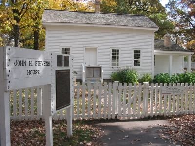 John Harrington Stevens House and Marker. Click for full size. John Harrington Stevens House and Marker image. Click for full size.