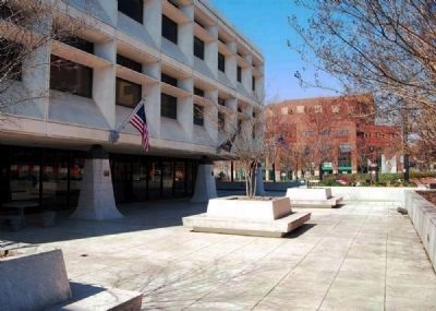 Roger Croft Peace Plaza -<br>Looking West<br>Peace Center in Rear. Click for full size. Roger Croft Peace Plaza -<br>Looking West<br>Peace Center in Rear image. Click for full size.