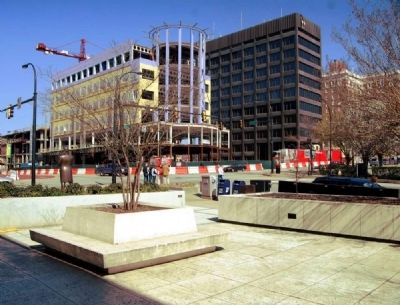 Roger Craft Peace Plaza -<br>Corner of Main and Broad<br>City Call in Background. Click for full size. Roger Craft Peace Plaza -<br>Corner of Main and Broad<br>City Call in Background image. Click for full size.