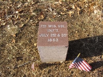 7th Wisconsin Volunteer Infantry Marker. Click for full size. 7th Wisconsin Volunteer Infantry Marker image. Click for full size.