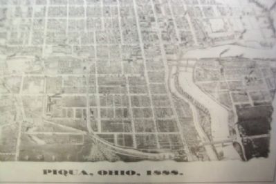 1888 Map of Piqua, Ohio on Introductory Marker image. Click for full size.