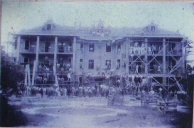 Marker picture at left : San Souci under construction image. Click for full size.