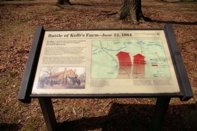 National Park Service sign describing the Battle of Kolb's Farm image. Click for full size.