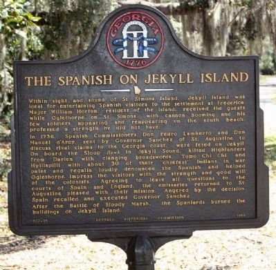 The Spanish on Jekyll Island Marker image. Click for full size.
