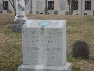 Christ Church Gravestone of Morgan Morgan and wife image. Click for full size.