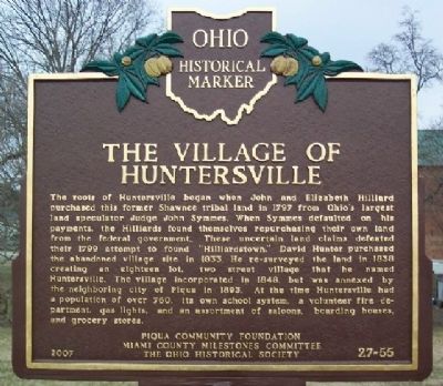 The Village of Huntersville Marker image. Click for full size.