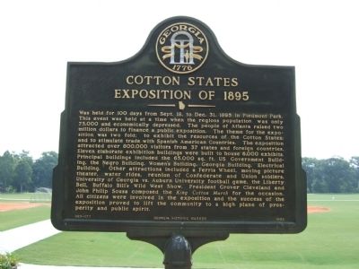 Cotton States Exposition of 1895 Marker image. Click for full size.