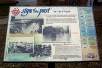The 1913 Flood Marker image. Click for full size.