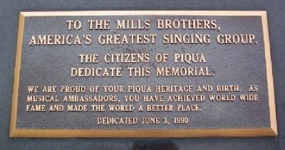 The Mills Brothers Marker image. Click for full size.