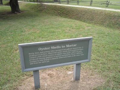 Oyster Shells to Mortar Marker. Click for full size. Oyster Shells to Mortar Marker image. Click for full size.