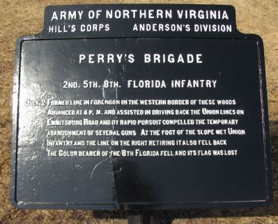 Perry's Brigade Tablet. Click for full size. Perry's Brigade Tablet image. Click for full size.