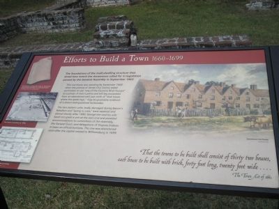 Efforts to Build a Town Marker image. Click for full size.