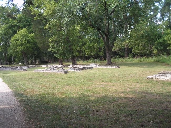 Jamestown Marker and Foundations. Click for full size. Jamestown Marker and Foundations image. Click for full size.