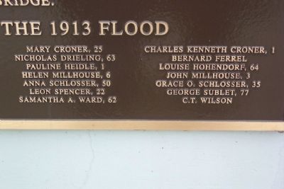 1913 Flood Victims and Their Ages image. Click for full size.