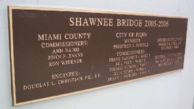 Shawnee Bridge 2005-2006 Marker image. Click for full size.