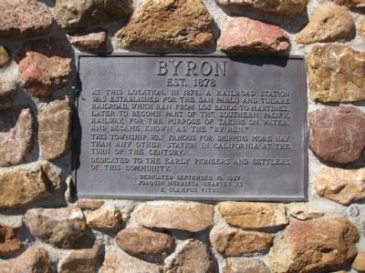 Byron Marker. Click for full size. Byron Marker image. Click for full size.