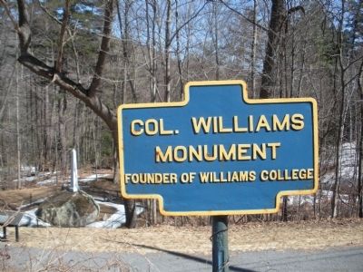 Col. Williams Monument Founder of Williams College Marker image. Click for full size.