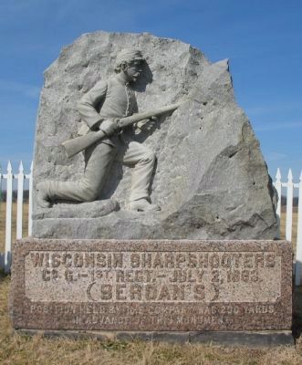 Wisconsin Sharpshooters Monument. Click for full size. Wisconsin Sharpshooters Monument image. Click for full size.