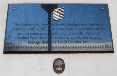 South Carolina's First National Bank Marker image. Click for full size.