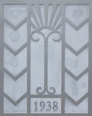 Art Deco Cornerstone Dated 1938 image. Click for full size.