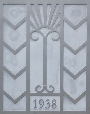 Art Deco Cornerstone Dated 1938. Click for full size. Art Deco Cornerstone Dated 1938 image. Click for full size.