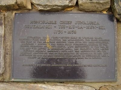 Honorable Chief Junaluska Marker image. Click for full size.