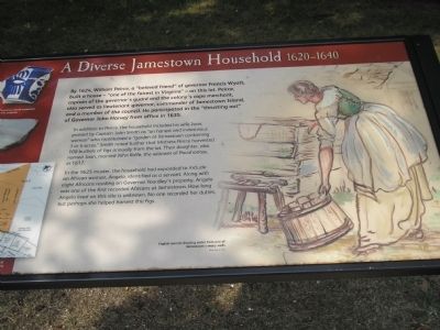 A Diverse Jamestown Household Marker image. Click for full size.