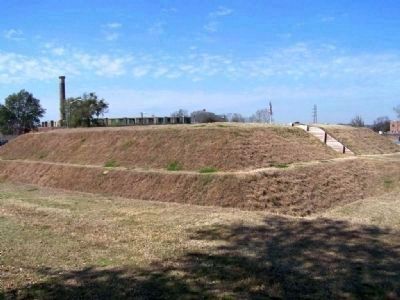The Park's replica of the Spring Hill Redoubt image. Click for full size.