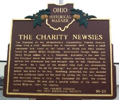 The Charity Newsies Marker image. Click for full size.