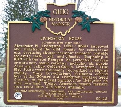 Livingston House Marker (Side B). Click for full size. Livingston House Marker (Side B) image. Click for full size.