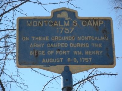 Montcalm's Camp Marker image. Click for full size.