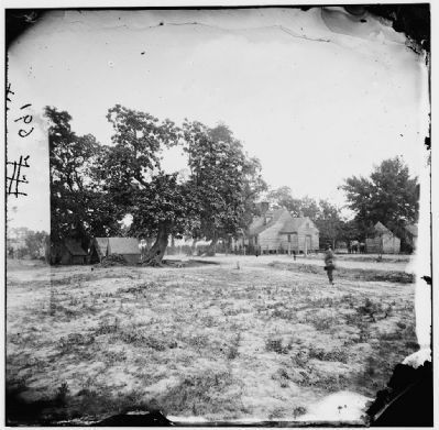 Cold Harbor, Va., June 1864, Burnett House. <i>Library of Congress</i> image. Click for full size.