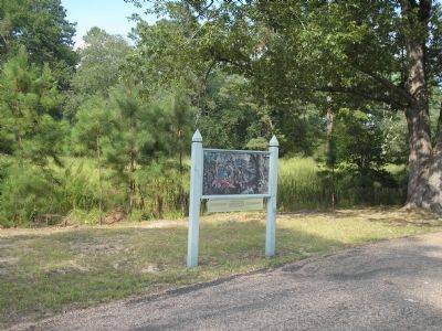 Marker on Jamestown Island image. Click for full size.