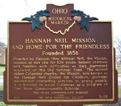 Hannah Neil Mission And Home For The Friendless Marker image. Click for full size.