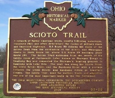Scioto Trail Marker (Side A) image. Click for full size.